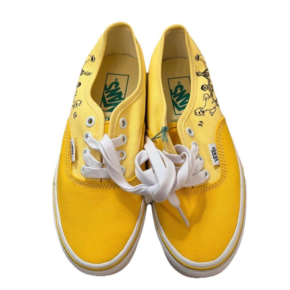 Vans Sesame Street Authentic Yellow Shoes Sneakers Limited Edition Size 5.5 Wms - Picture 2 of 5